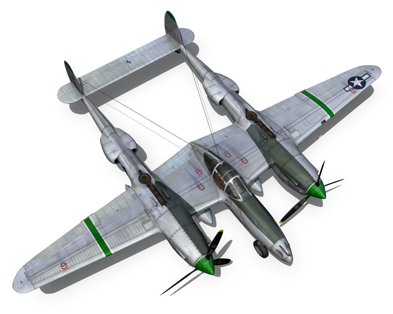 Lockheed P-38 Lightning - Glamour Puss II 3D model_16