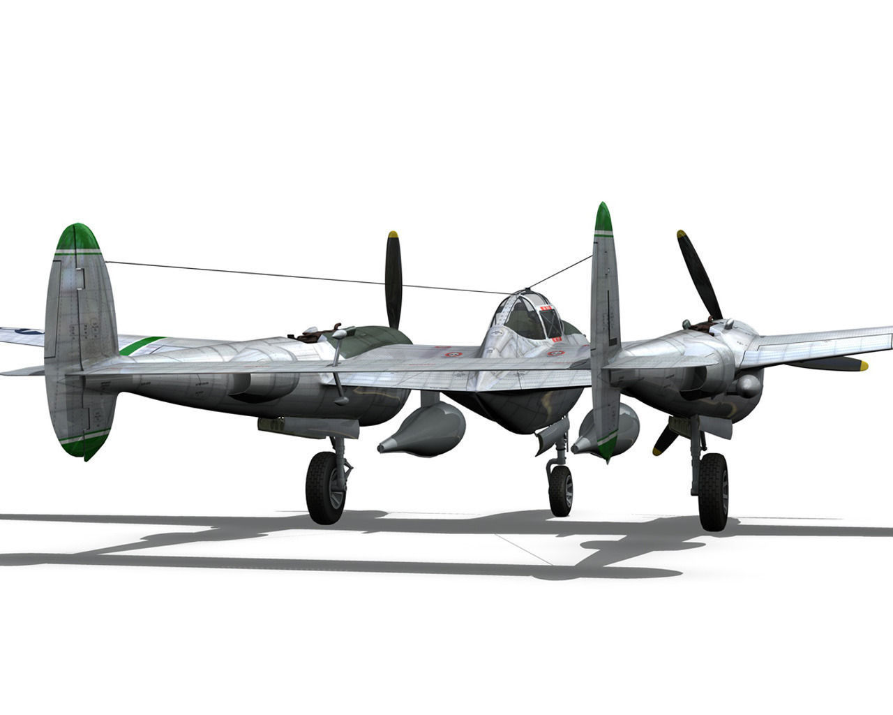 Lockheed P-38 Lightning - Glamour Puss II 3D model_14