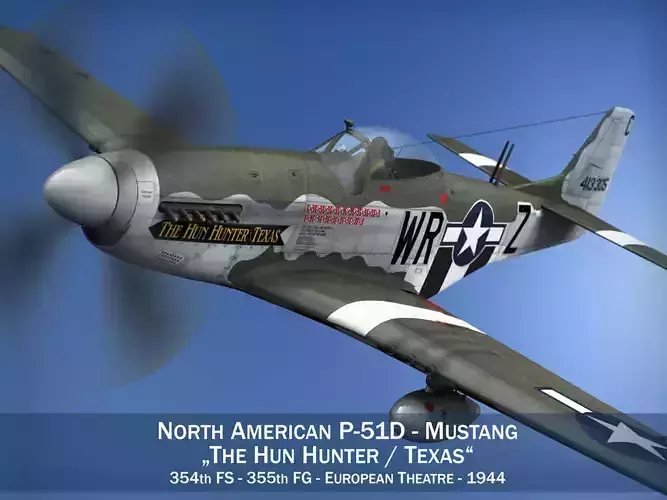 North American P-51D - The Hun Hunter Texas 