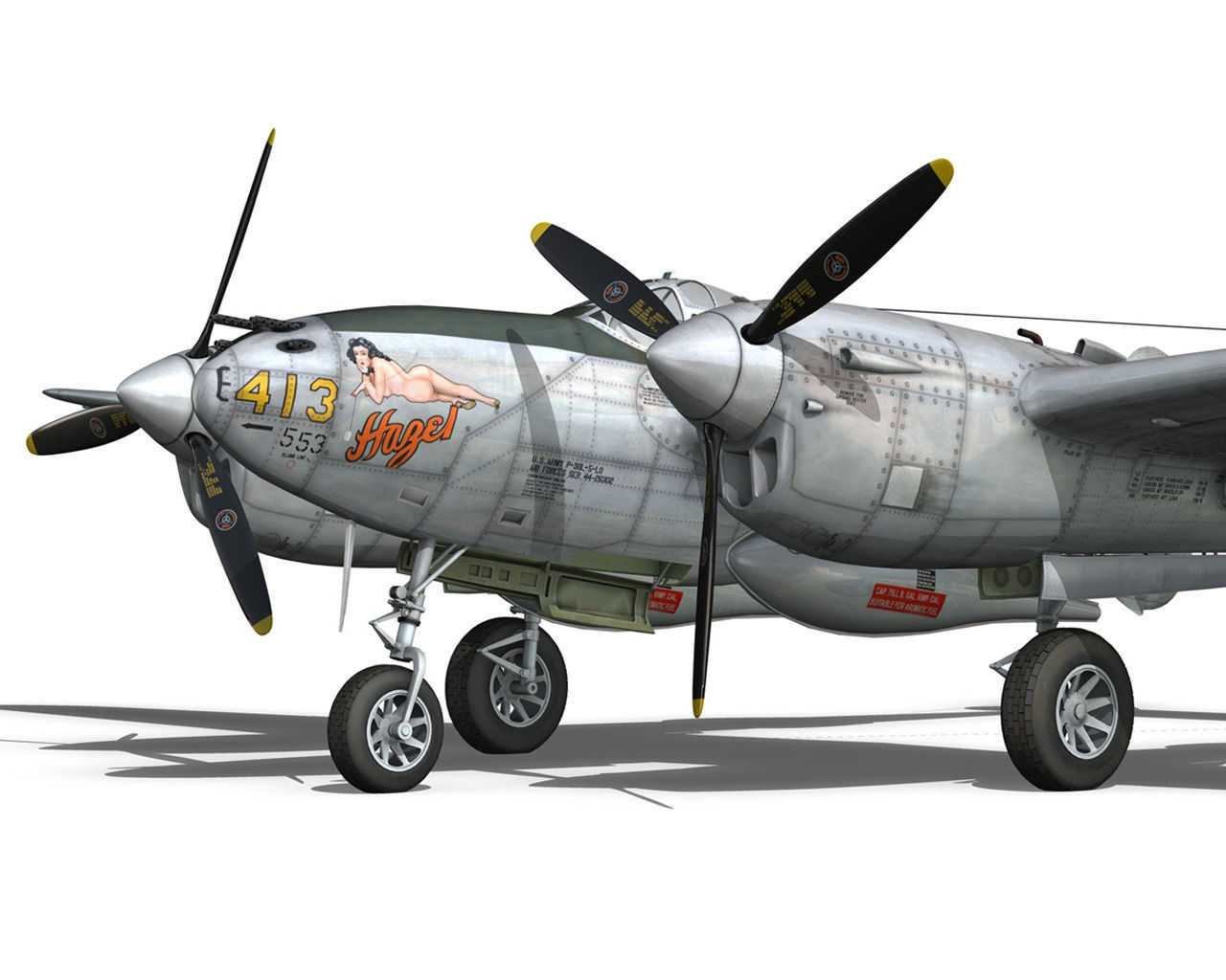 Lockheed P-38 Lightning - Hazel 3D model_10