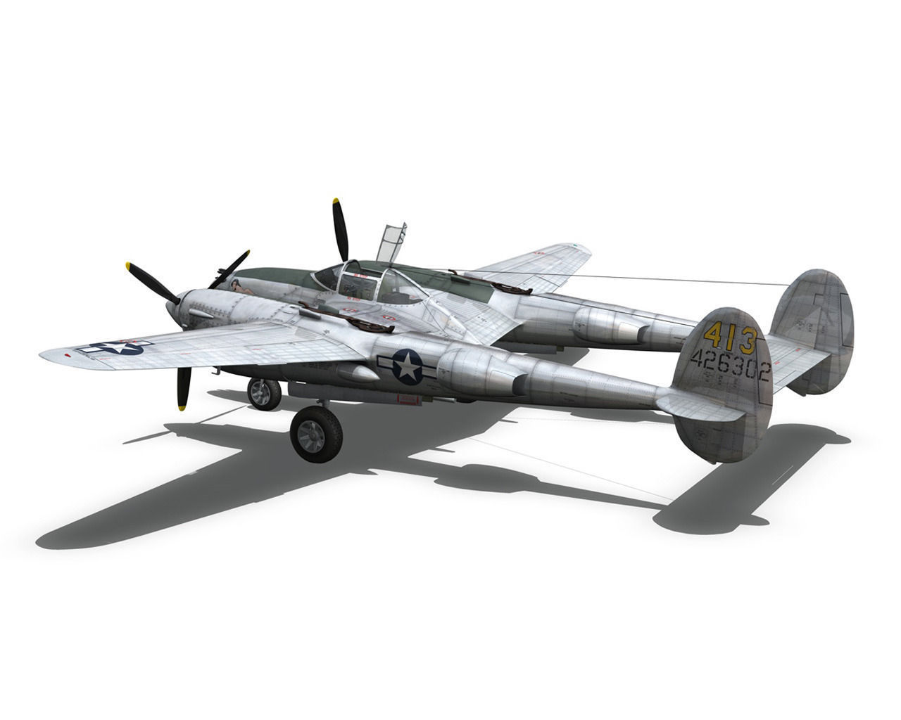 Lockheed P-38 Lightning - Hazel 3D model_12