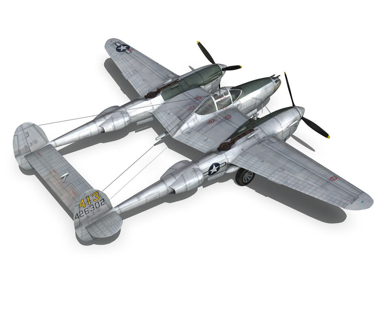 Lockheed P-38 Lightning - Hazel 3D model_14