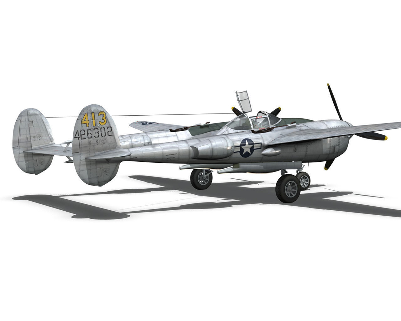 Lockheed P-38 Lightning - Hazel 3D model_15