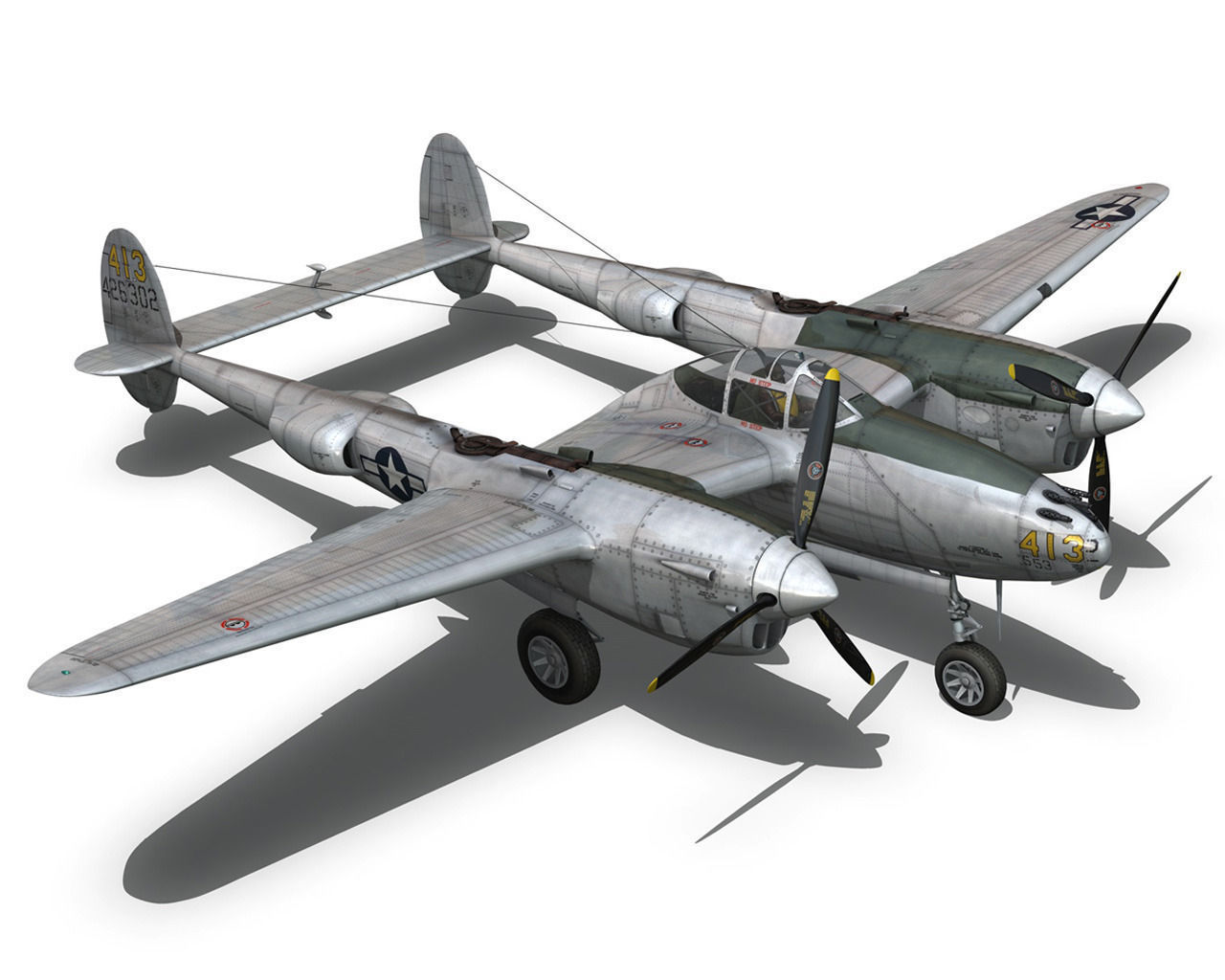 Lockheed P-38 Lightning - Hazel 3D model_16
