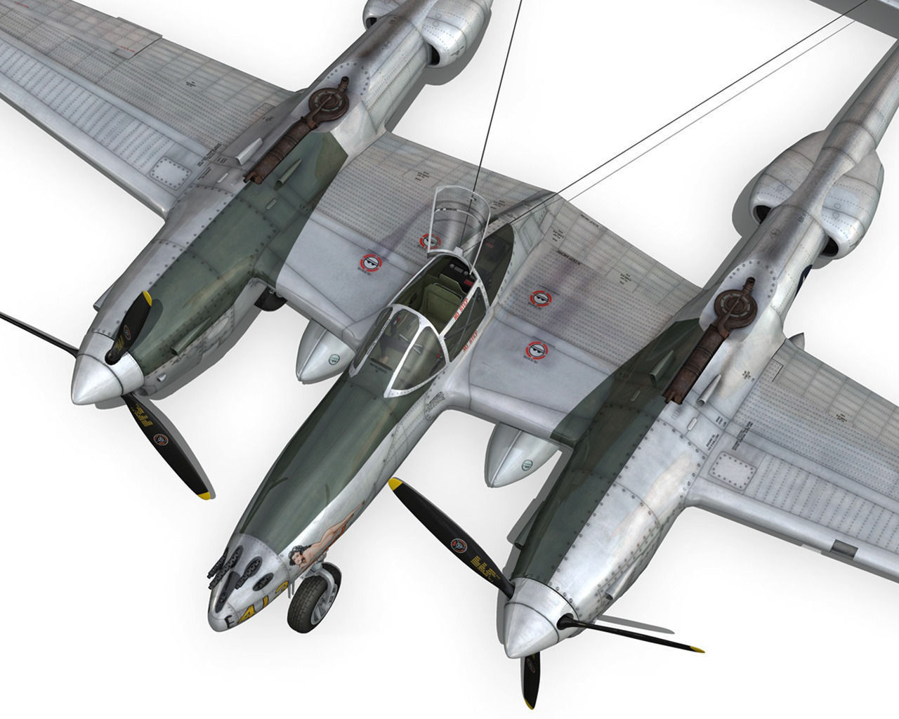Lockheed P-38 Lightning - Hazel 3D model_18