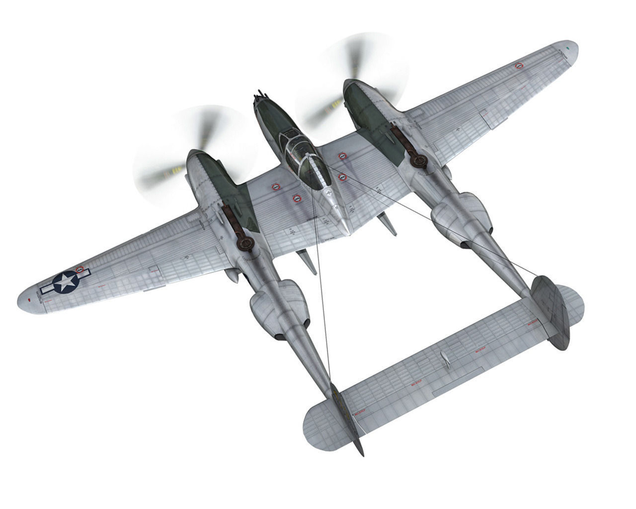 Lockheed P-38 Lightning - Hazel 3D model_6
