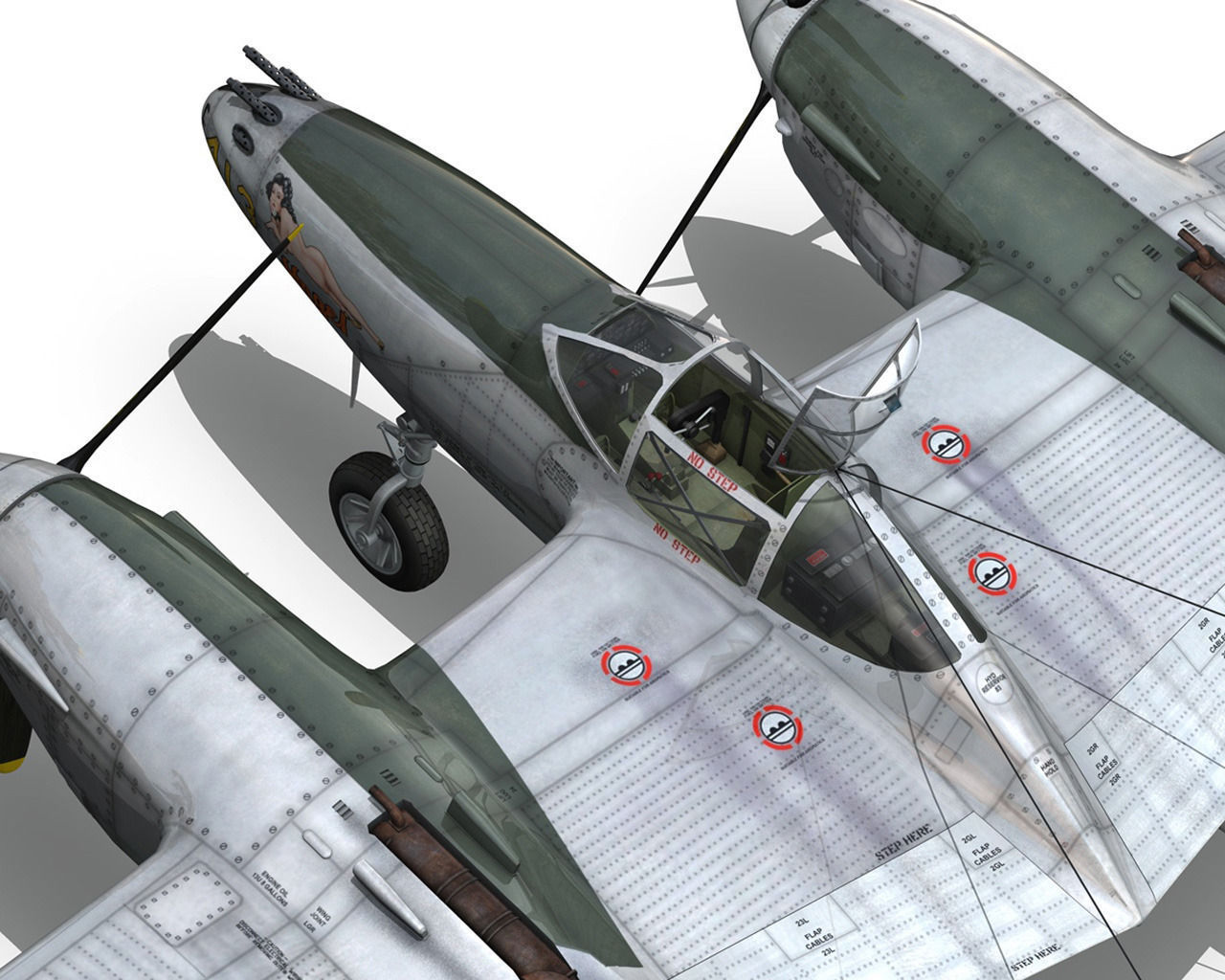 Lockheed P-38 Lightning - Hazel 3D model_17