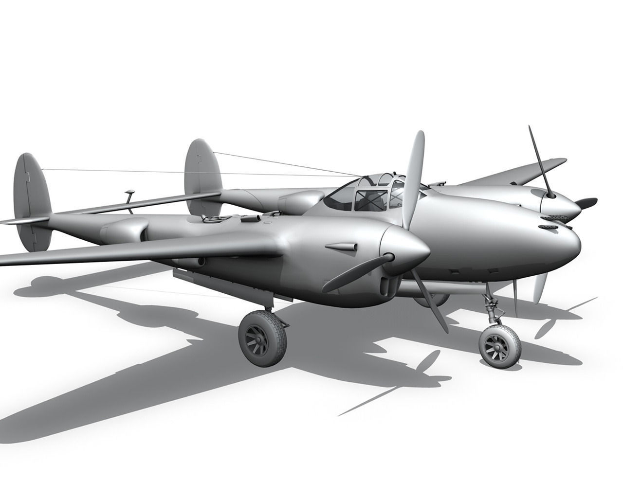 Lockheed P-38 Lightning - Hazel 3D model_19
