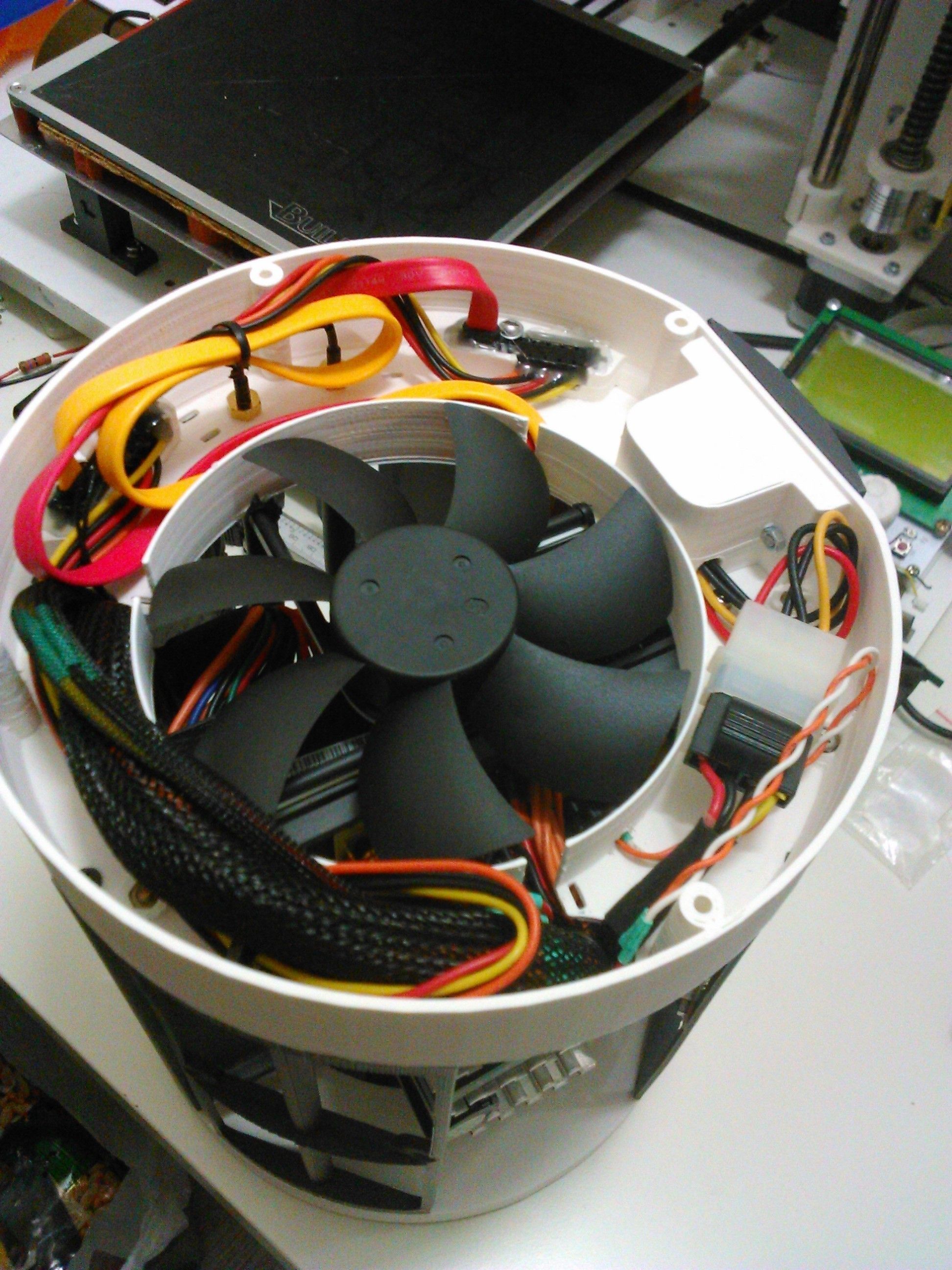 Full Printable ITX Case Mac Pro 2013 style 3D print model_12