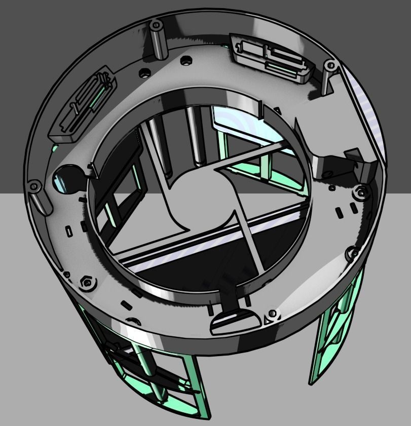 Full Printable ITX Case Mac Pro 2013 style 3D print model_19