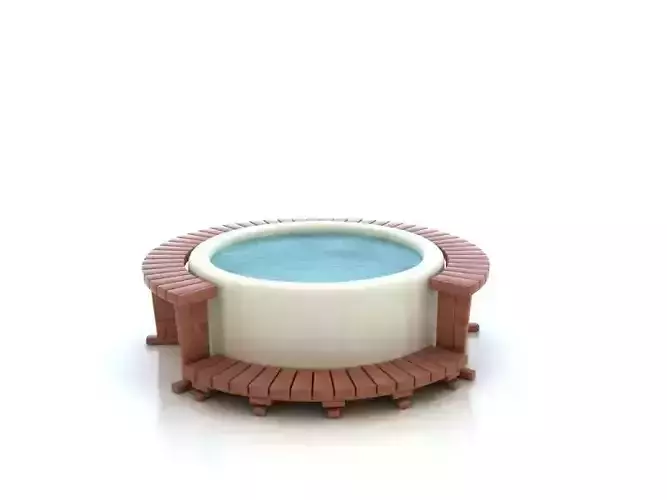 Softub wooden hot tub