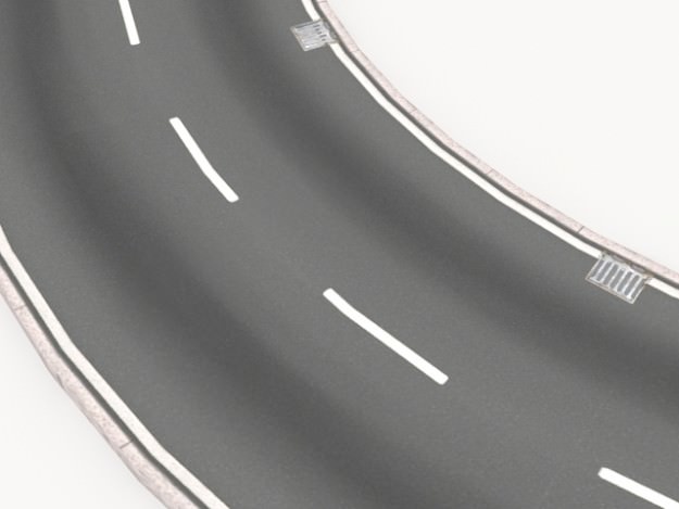 Road collection 1 with curves 3D model_3