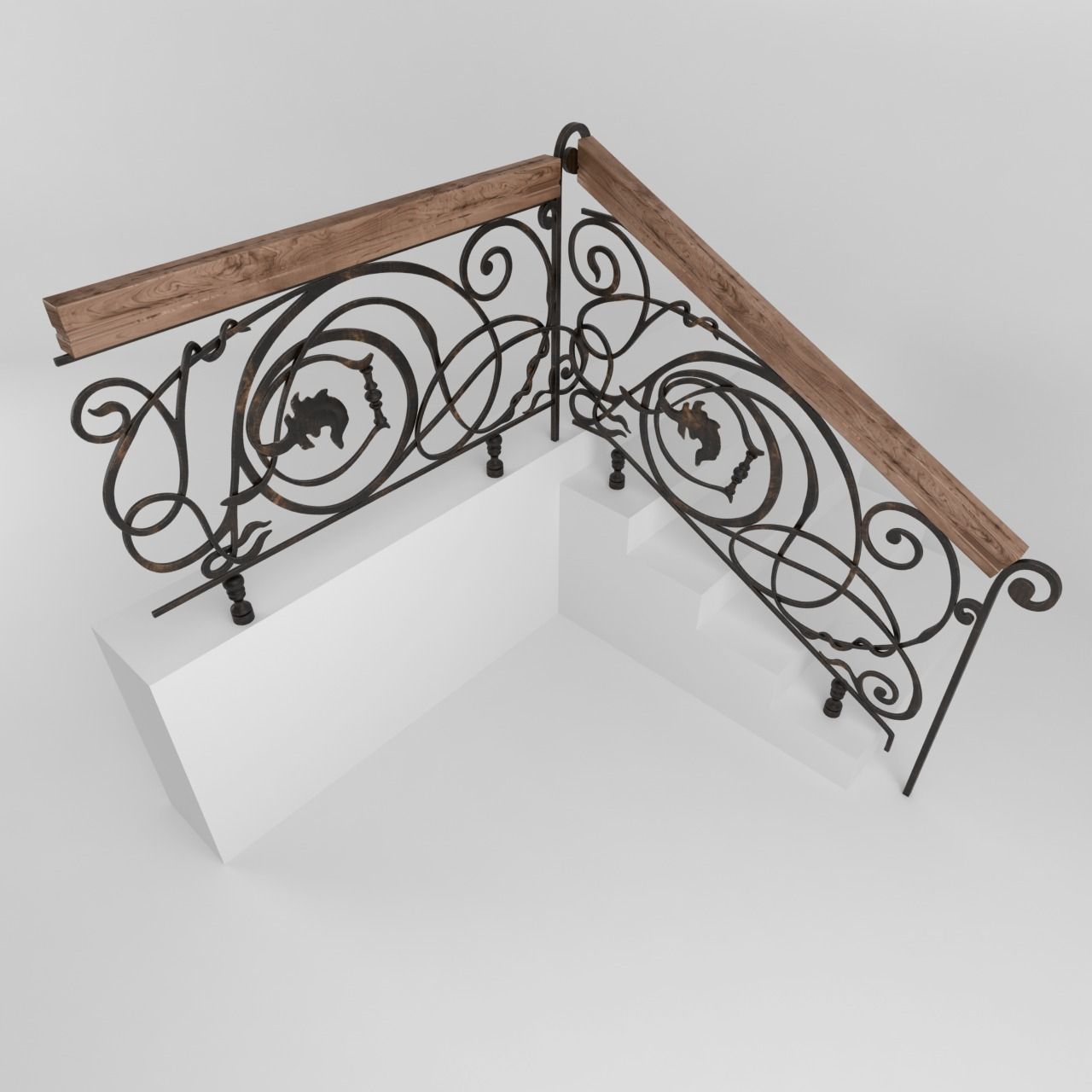 Stair railing 3D model
