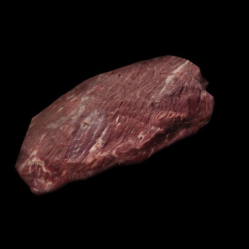 Raw Beef Steak Low-poly 3D model_2