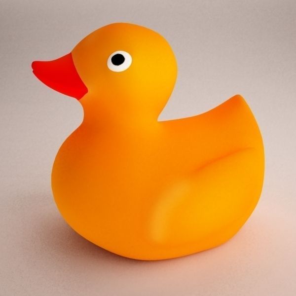 Rubber Duck Low-poly 3D model_3