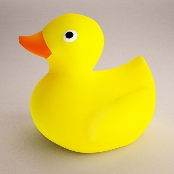 Rubber Duck Low-poly 3D model_2