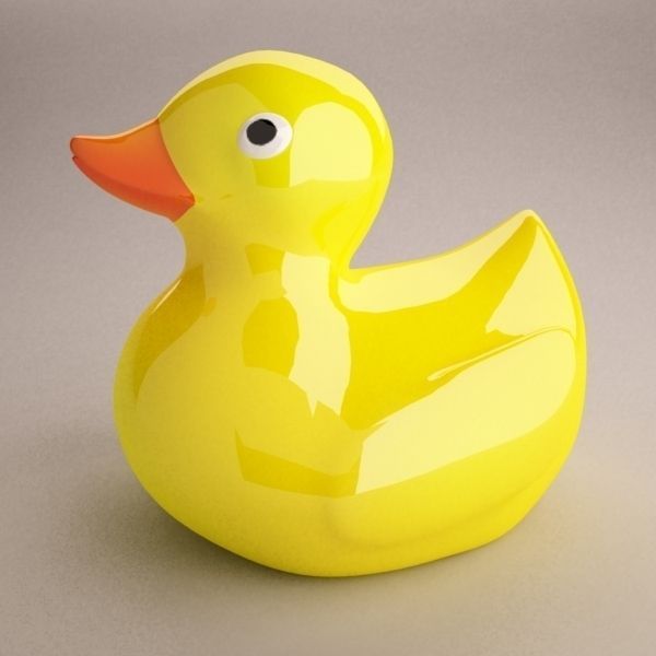 Rubber Duck Low-poly 3D model_1