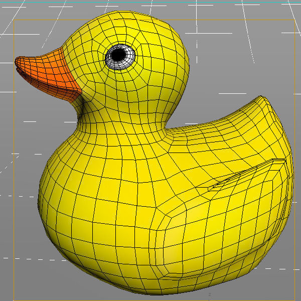 Rubber Duck Low-poly 3D model_5