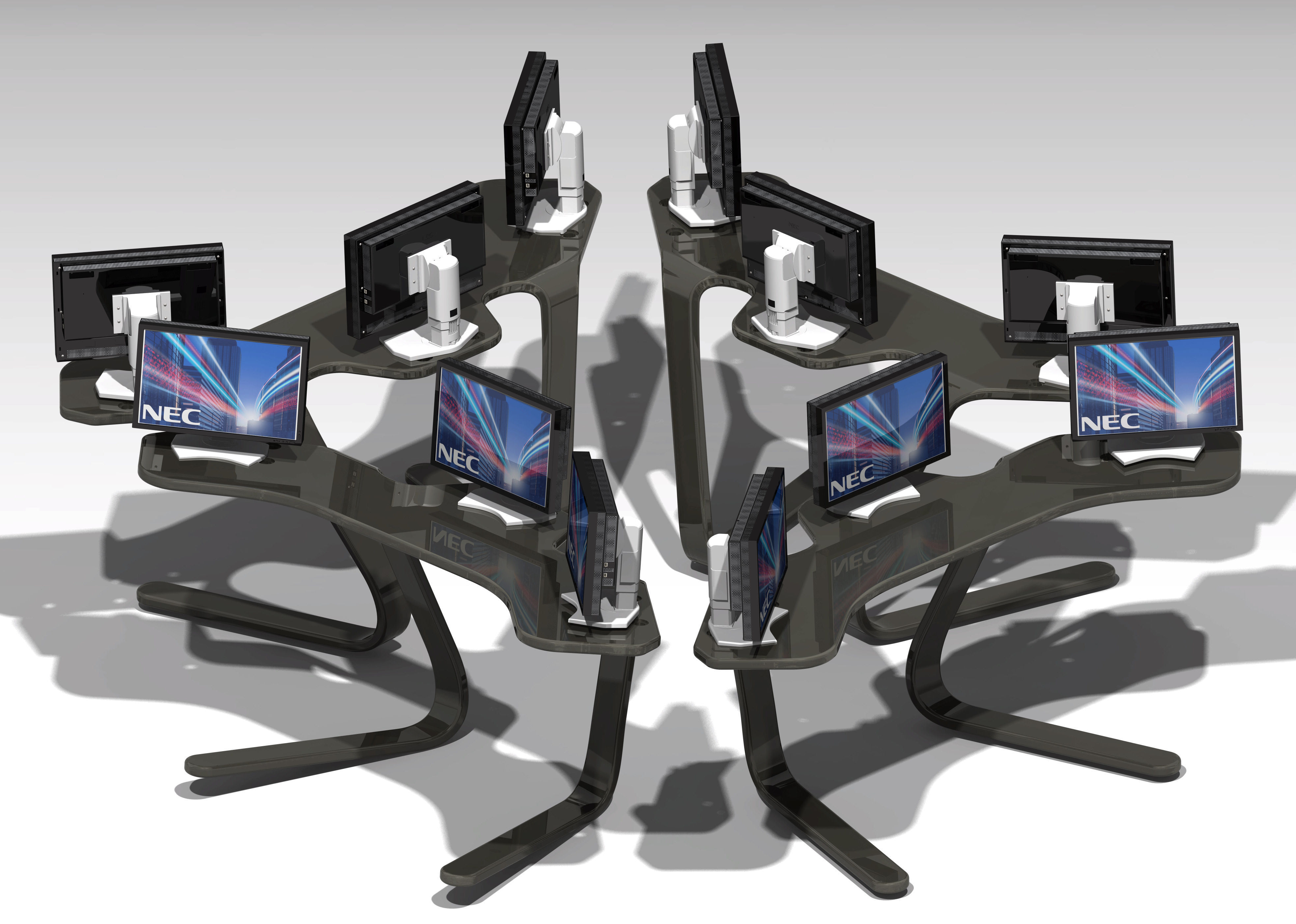 NEC Desk Design Free 3D model_5