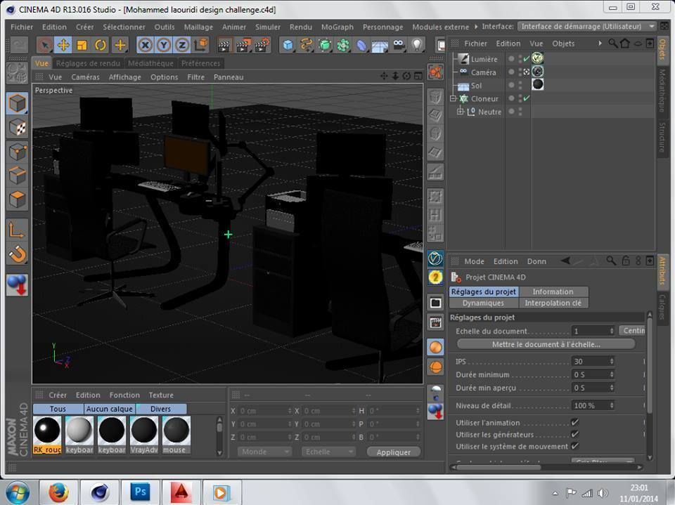 NEC Desk Design Free 3D model_7