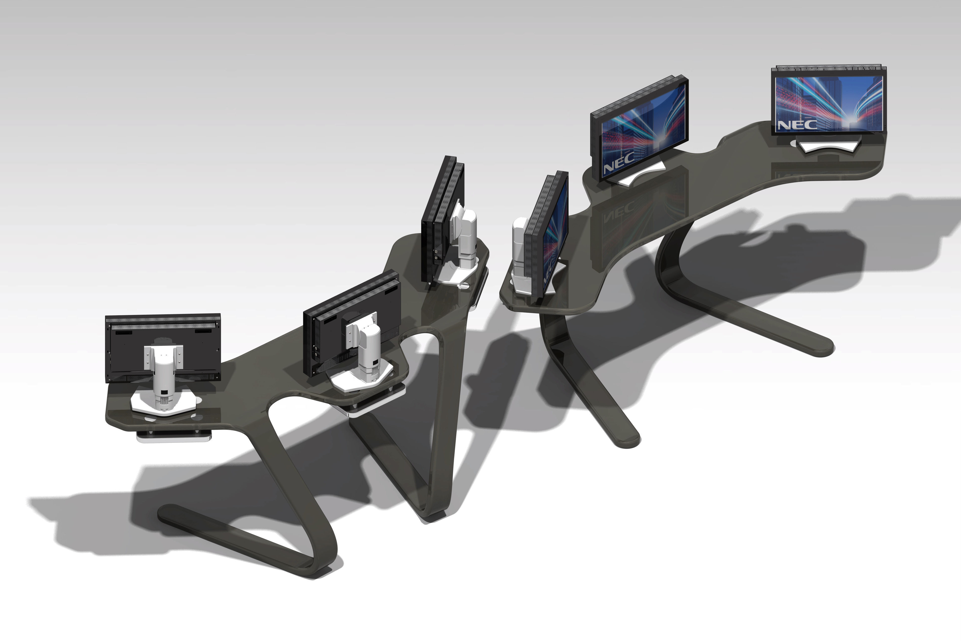 NEC Desk Design Free 3D model_4