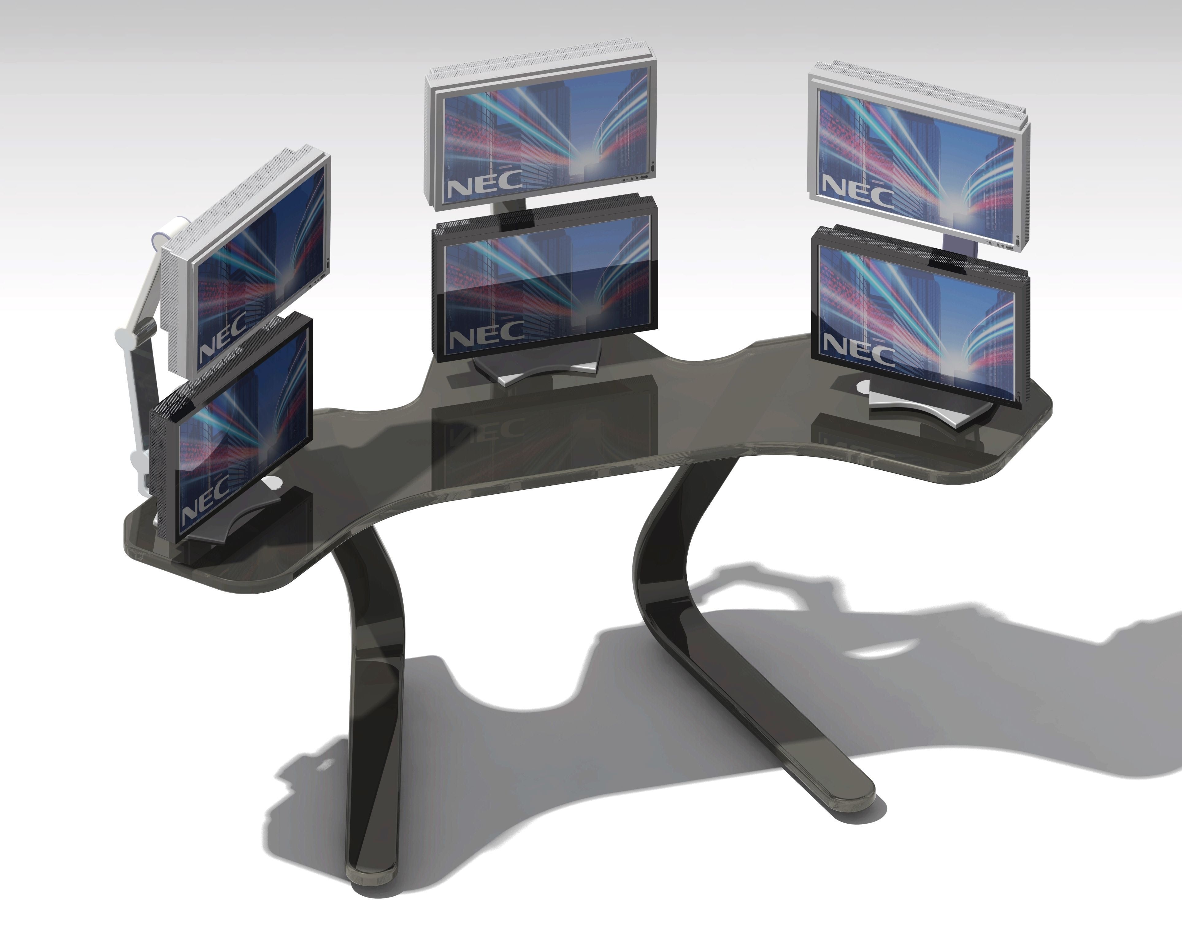 NEC Desk Design Free 3D model_3