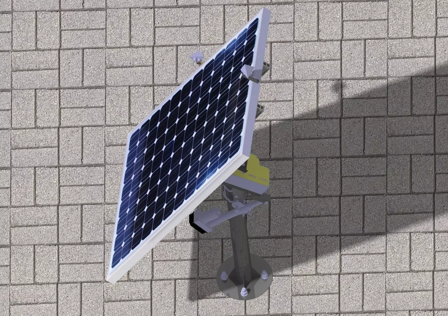 Solar PV tracker Free 3D model_0