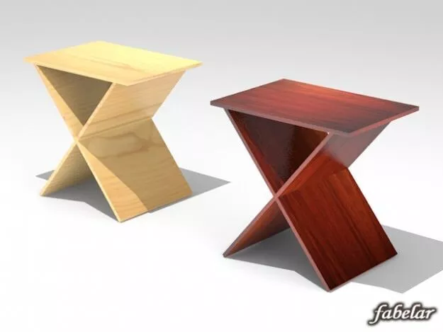 Table 1 side with x in middle Free 3D model