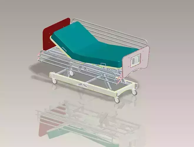 Hospital Bed Free 3D model