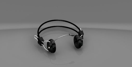 Headphone with NX Free 3D model_3