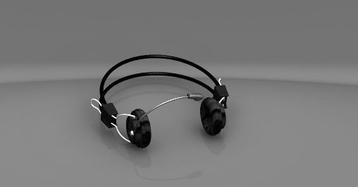 Headphone with NX Free 3D model_4