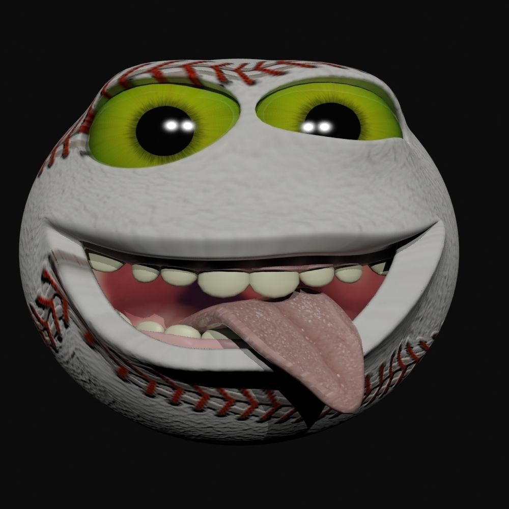Baseball Character Low-poly 3D model_1