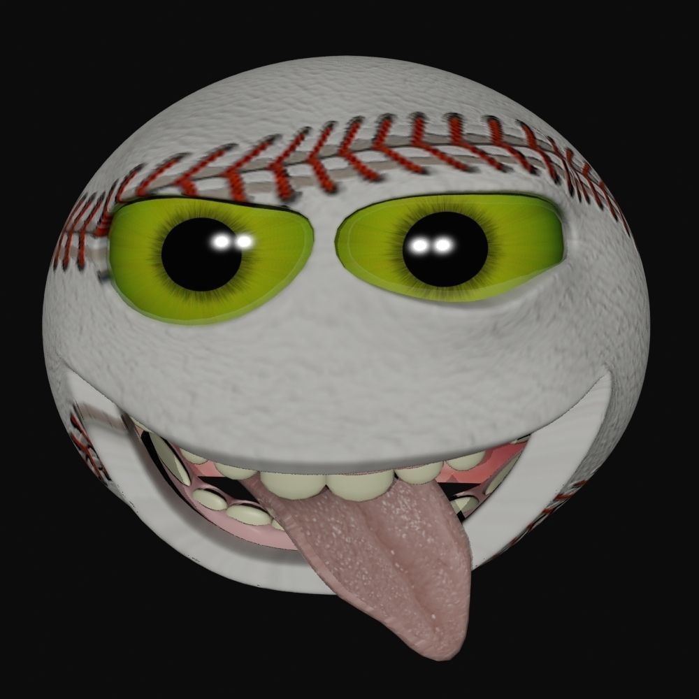 Baseball Character Low-poly 3D model_2