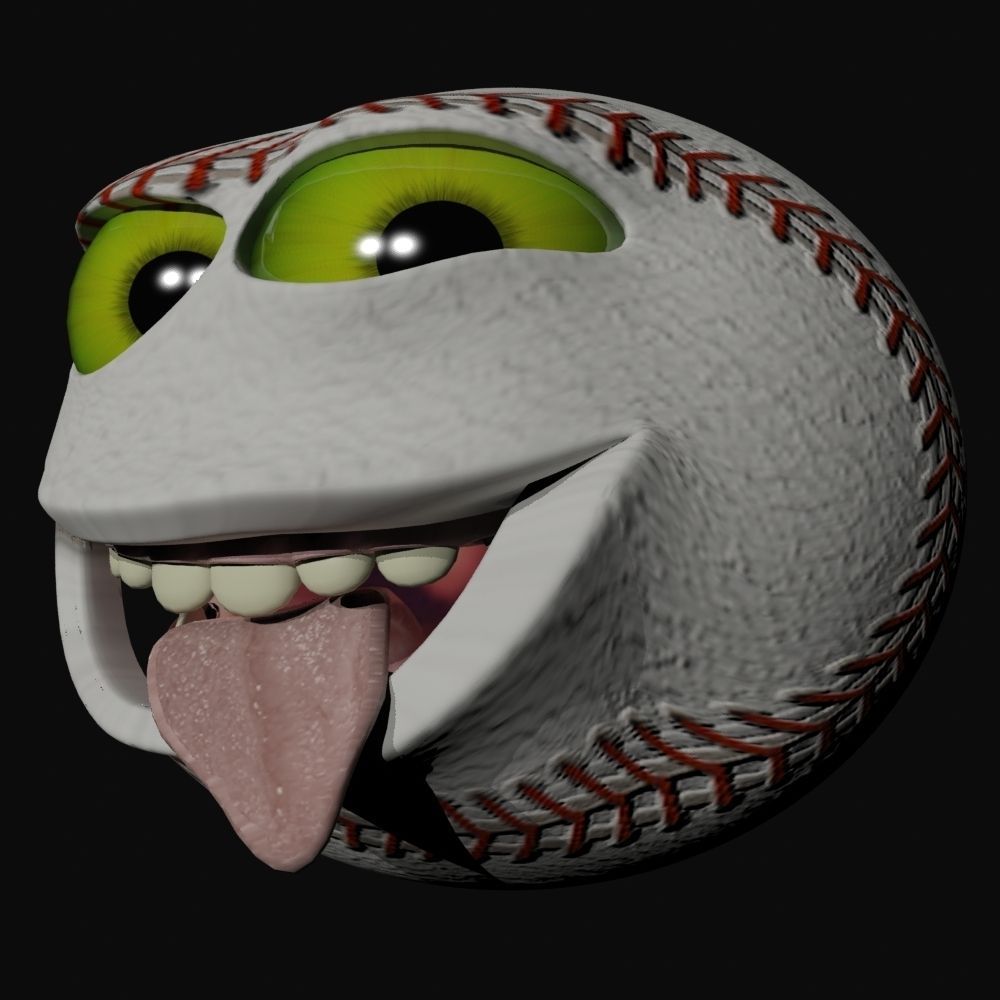 Baseball Character Low-poly 3D model_4