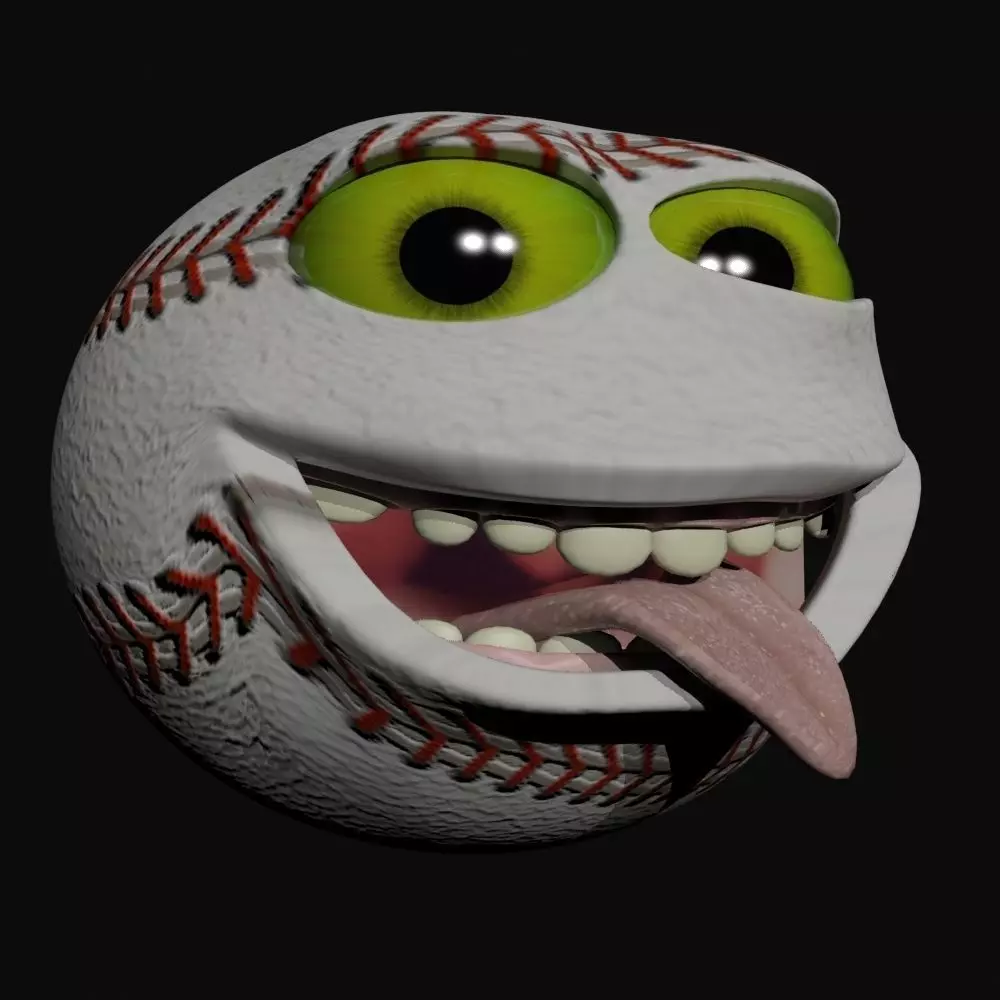 Baseball Character Low-poly 3D model_0