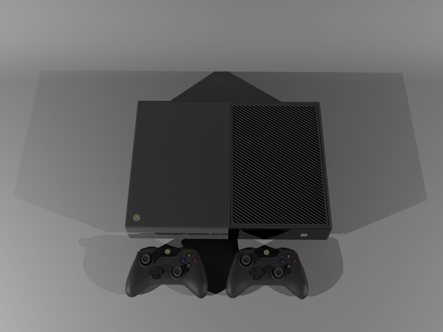 Xbox one Low-poly 3D model_3