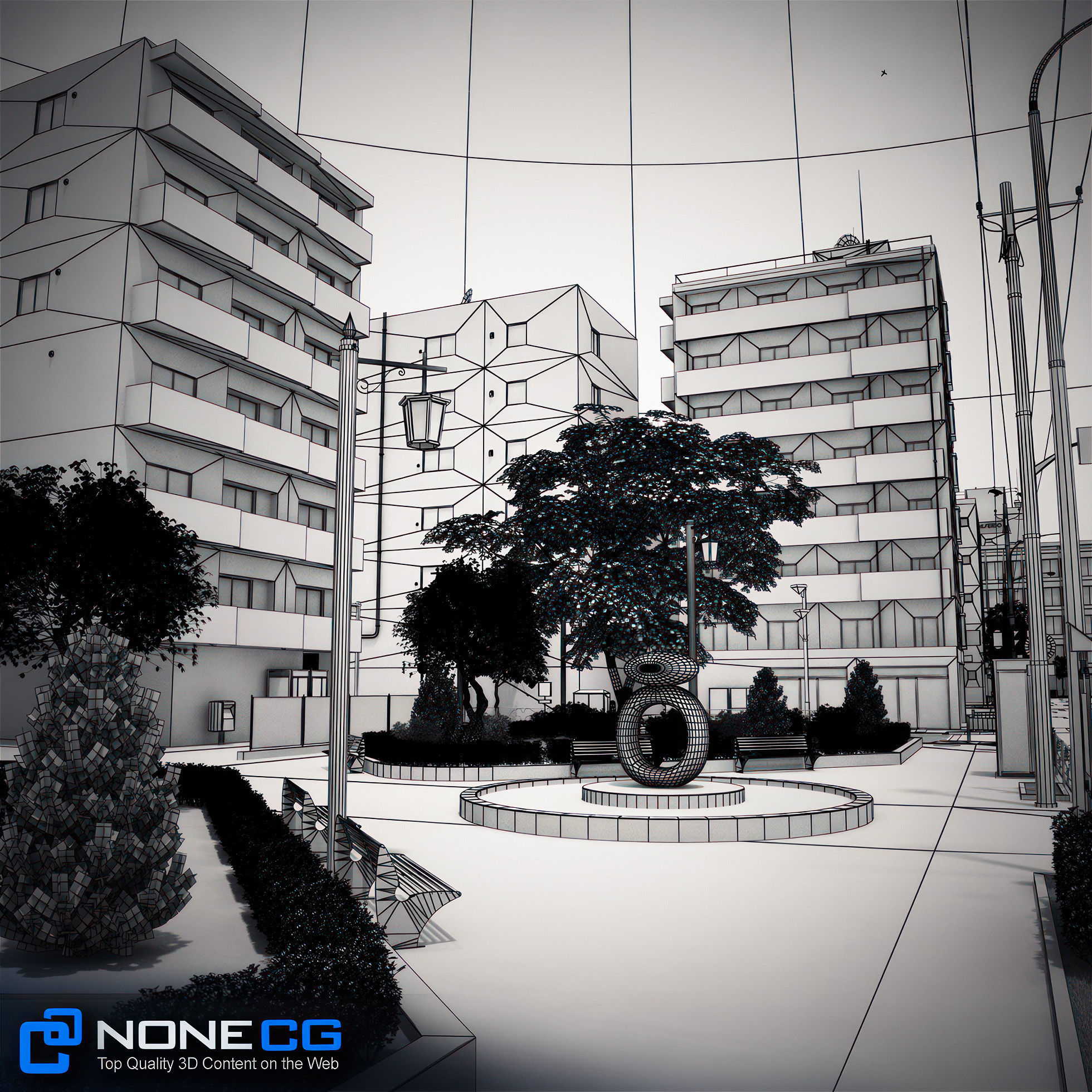 Japan 4 Blocks Set-2 3D model_45