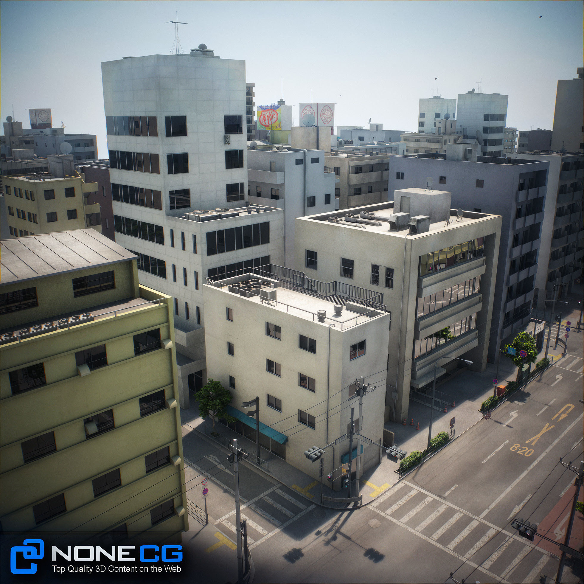 Japan 4 Blocks Set-2 3D model_1