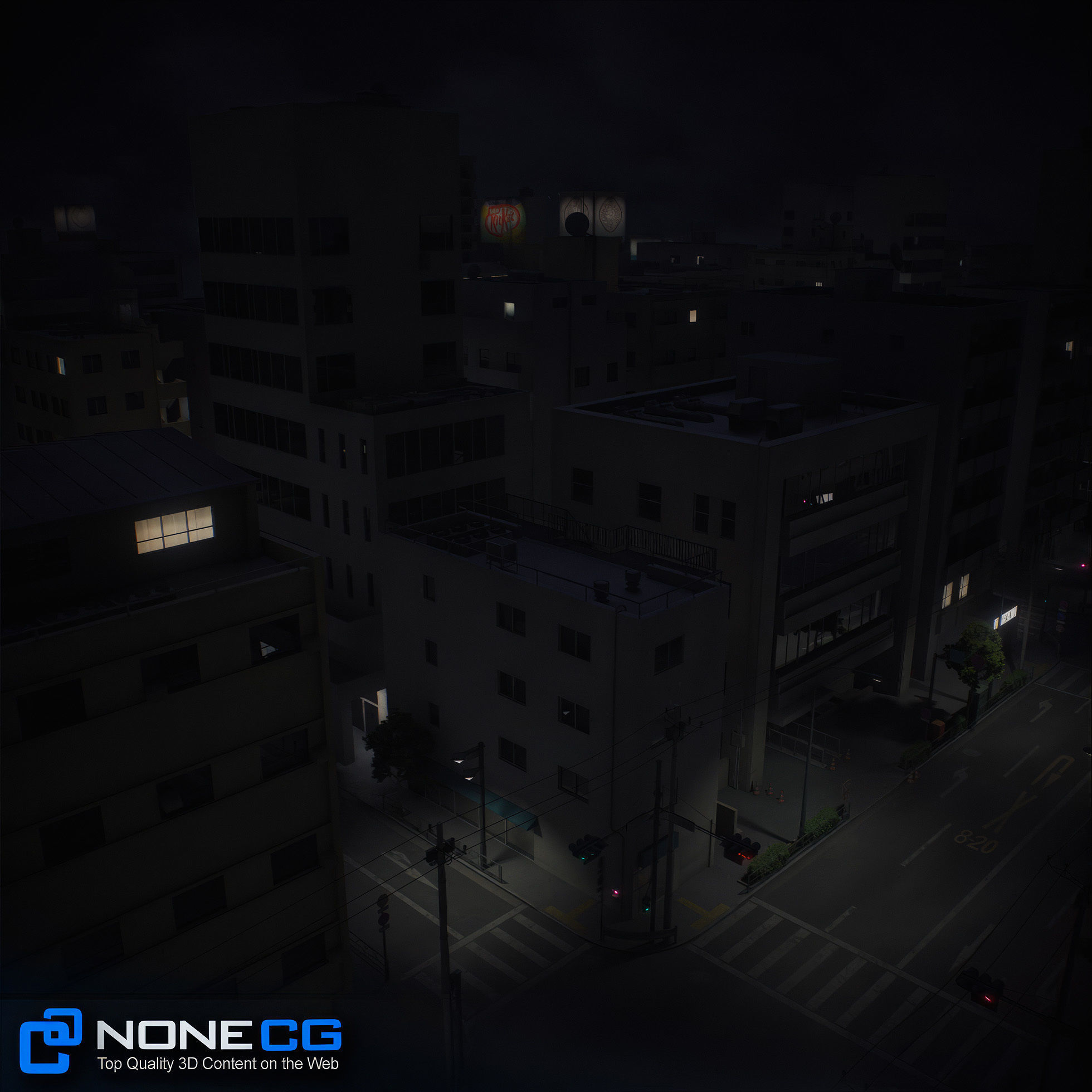 Japan 4 Blocks Set-2 3D model_2