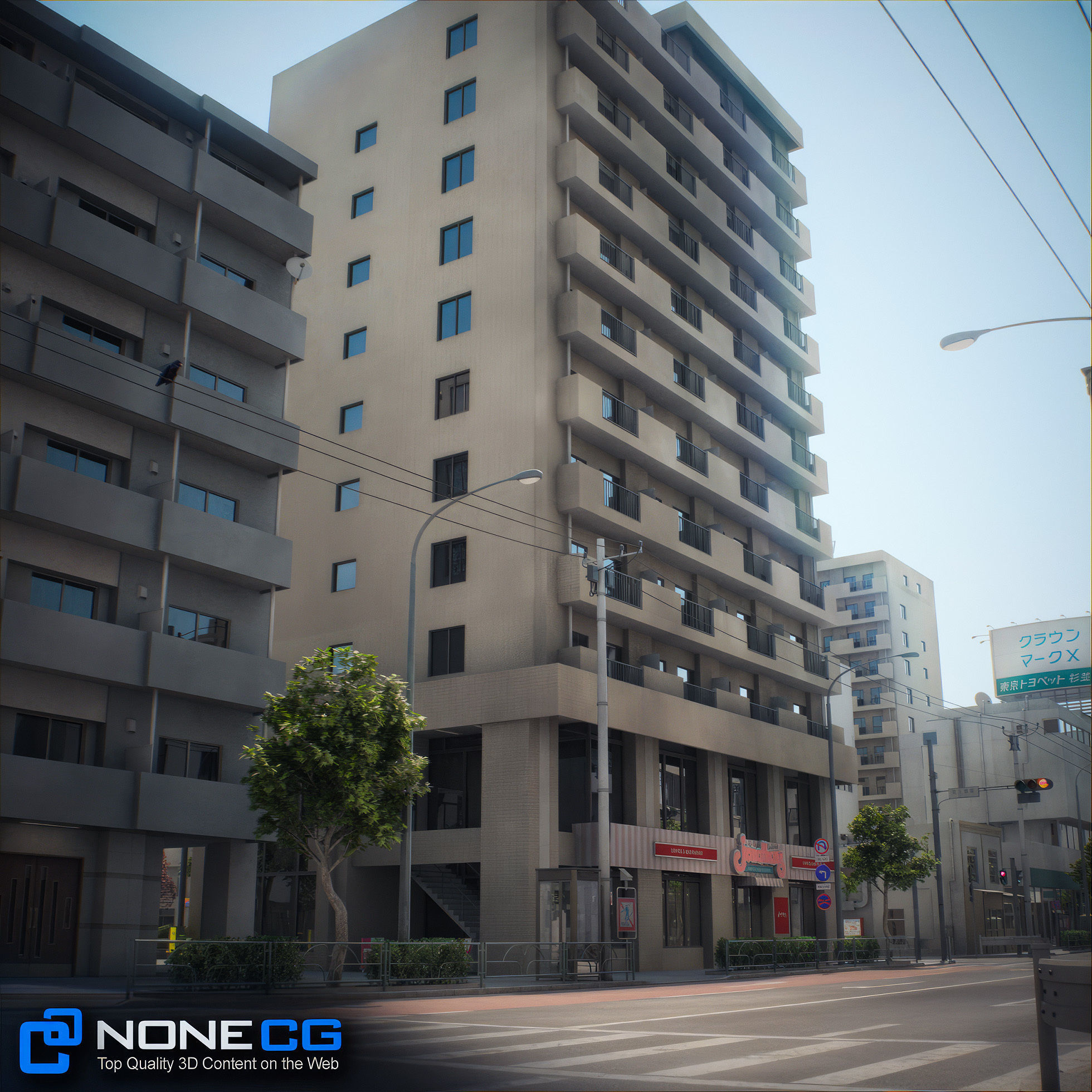 Japan 4 Blocks Set-2 3D model_57