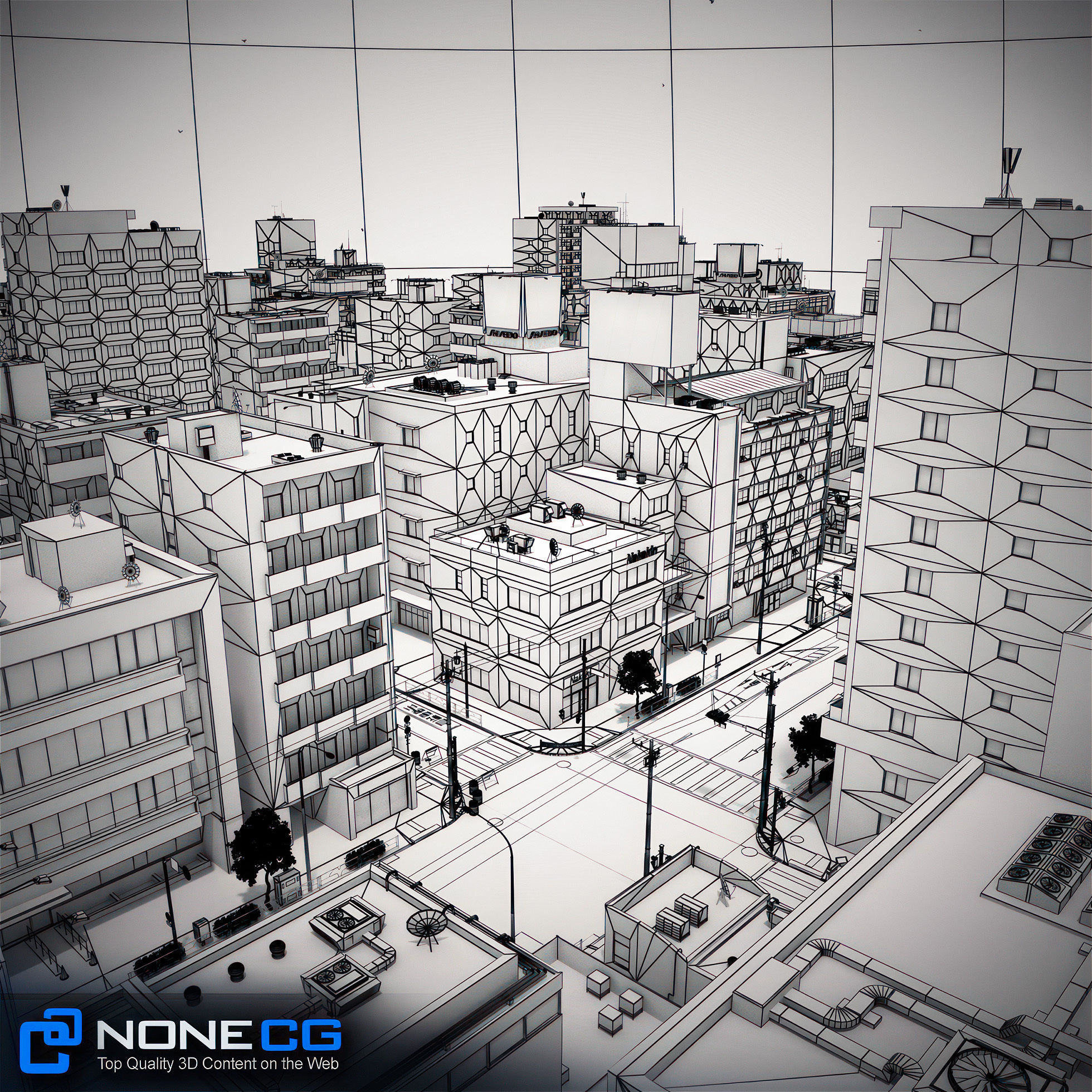 Japan 4 Blocks Set-2 3D model_48