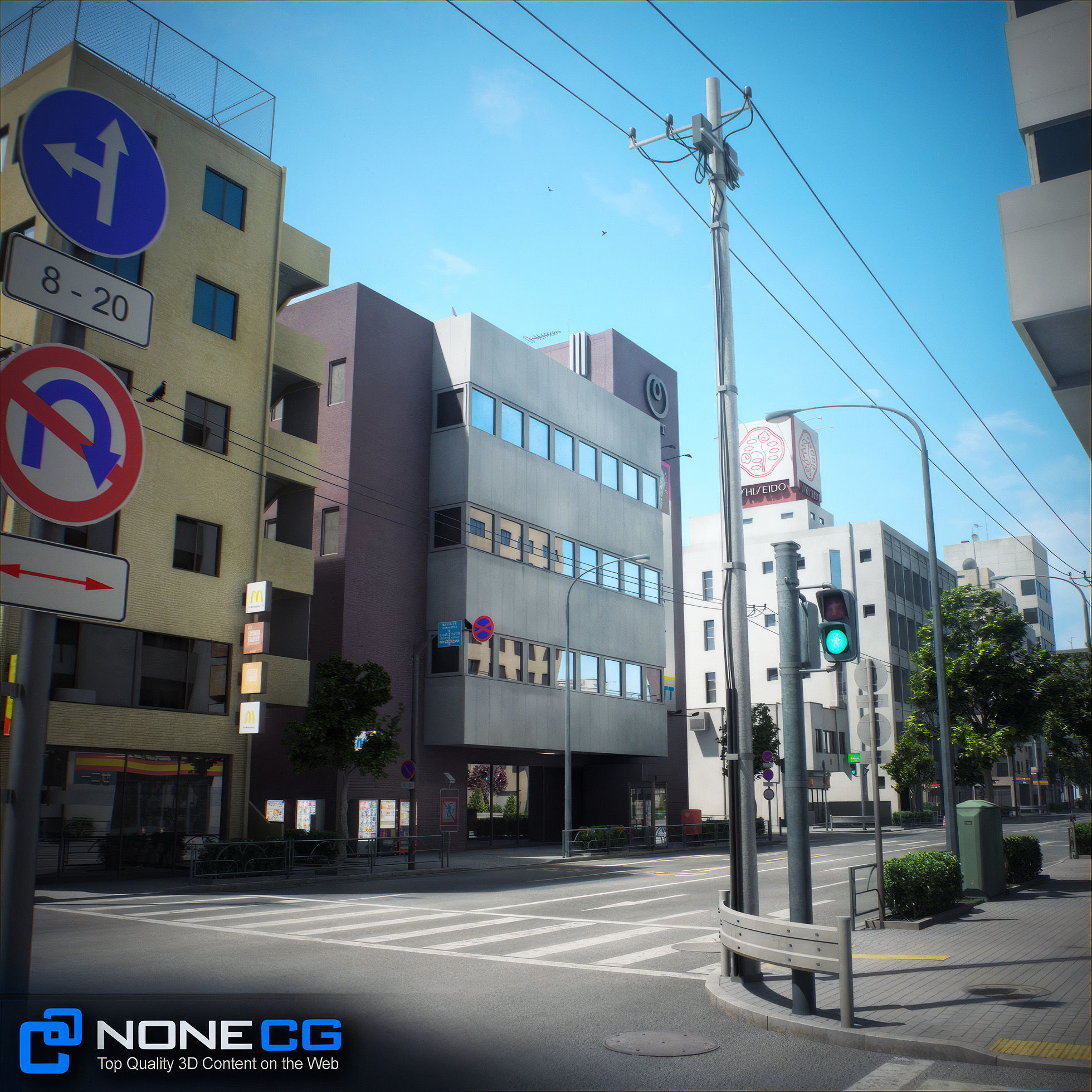 Japan 4 Blocks Set-2 3D model_3