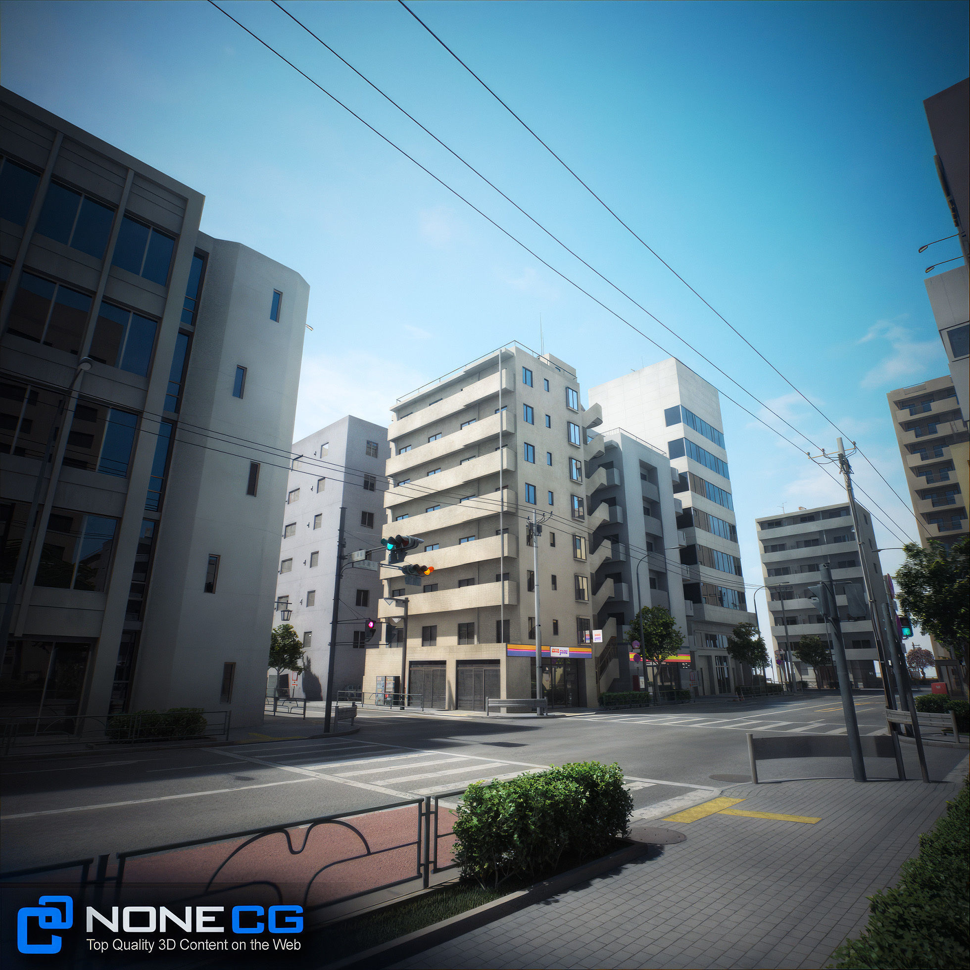 Japan 4 Blocks Set-2 3D model_40