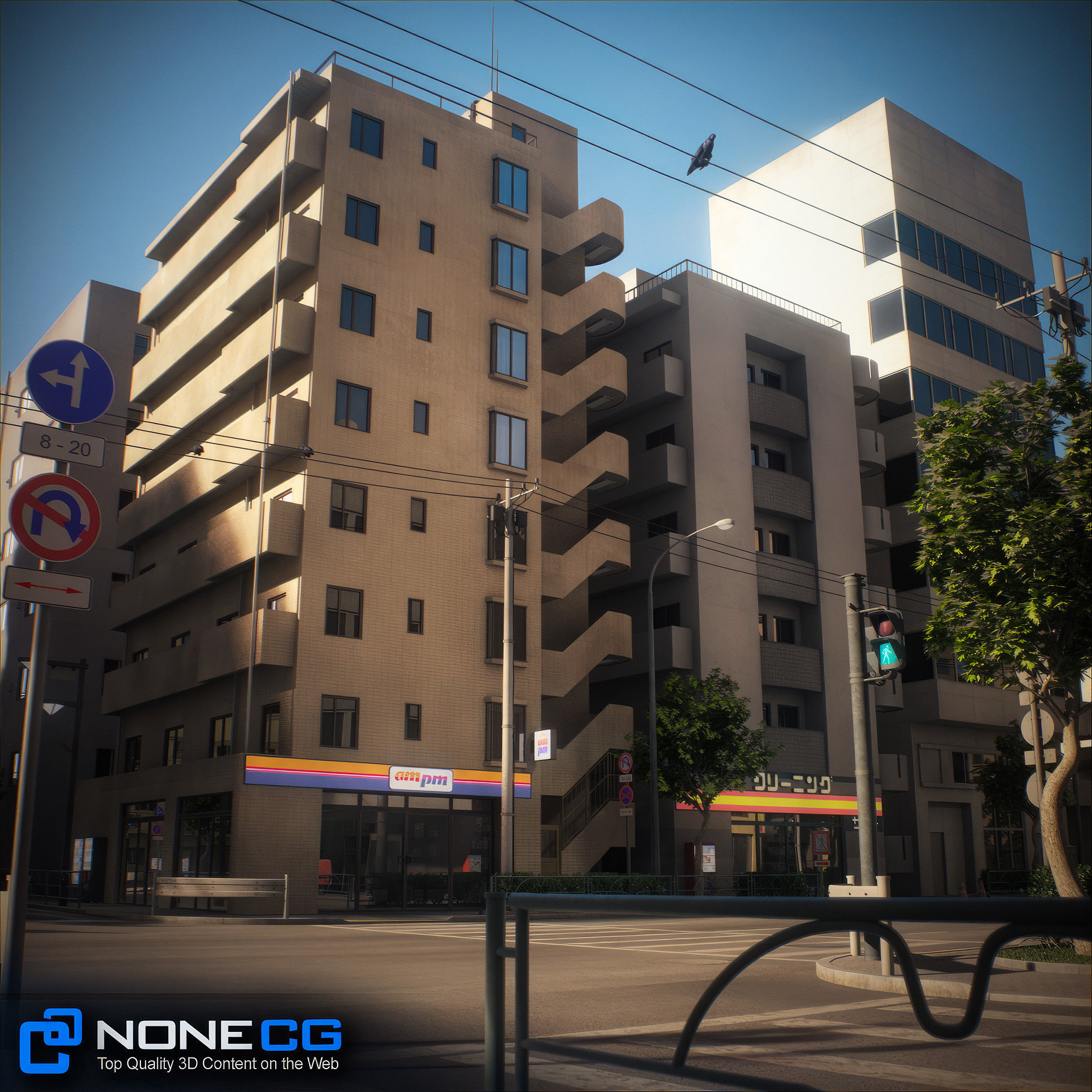 Japan 4 Blocks Set-2 3D model_23