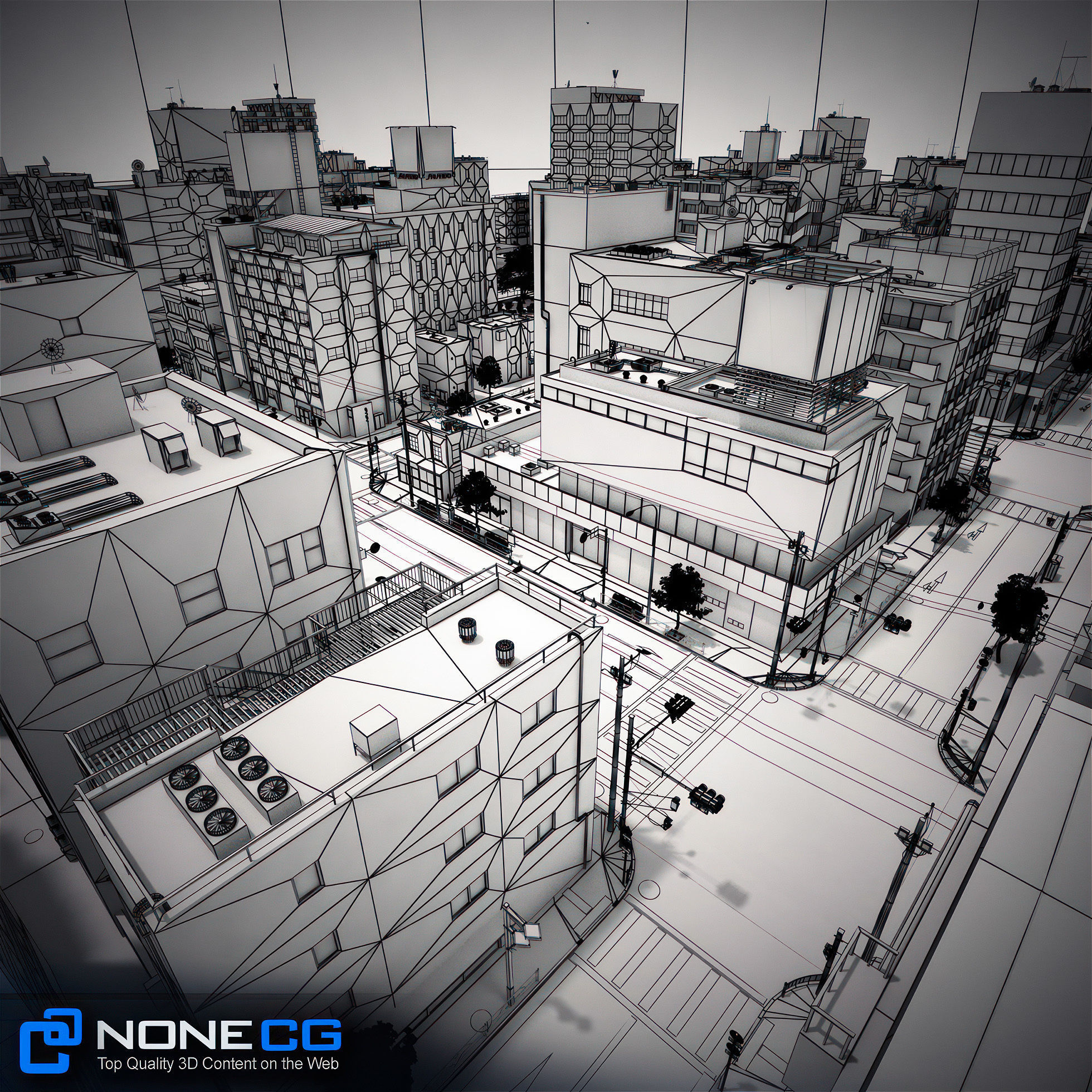 Japan 4 Blocks Set-2 3D model_16