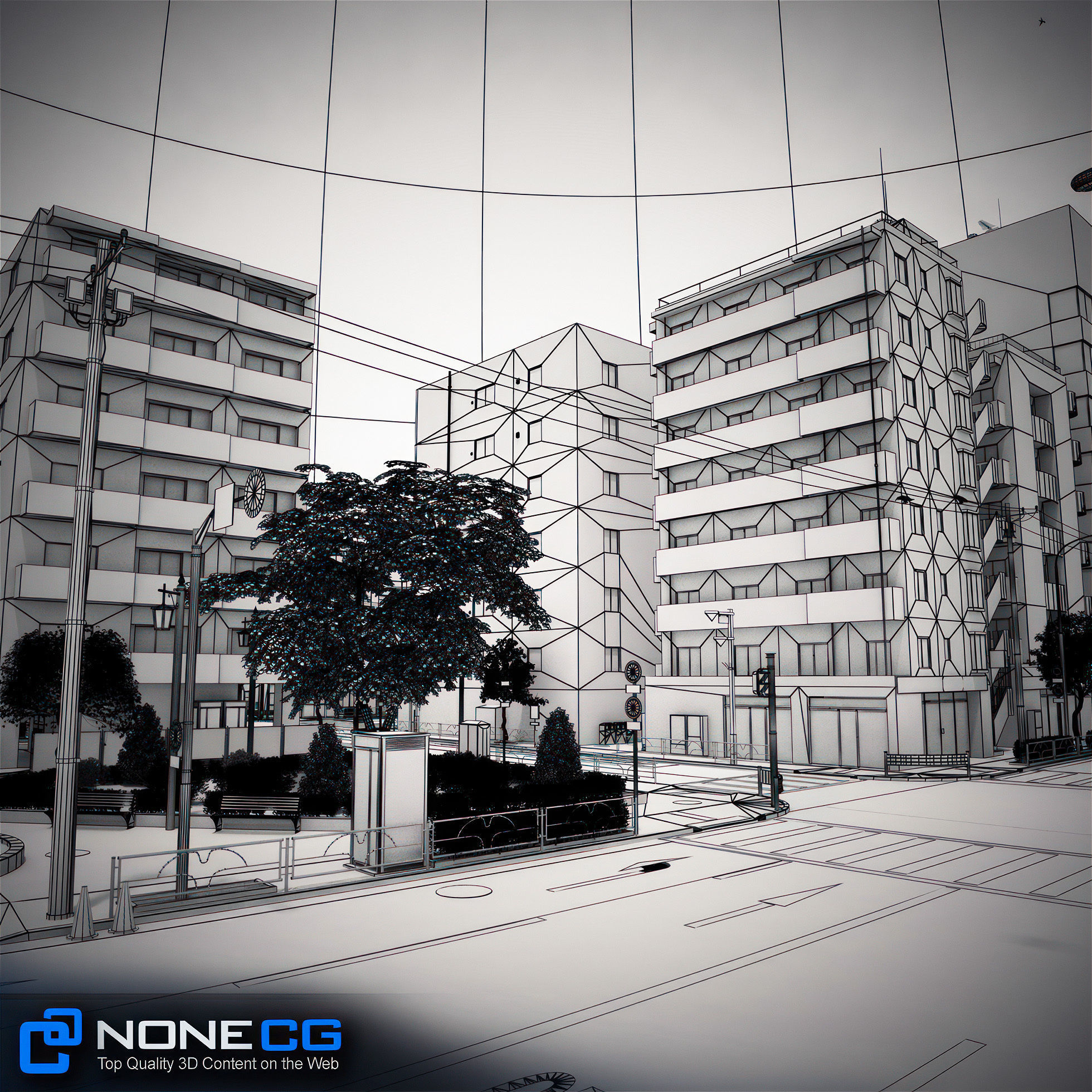 Japan 4 Blocks Set-2 3D model_68