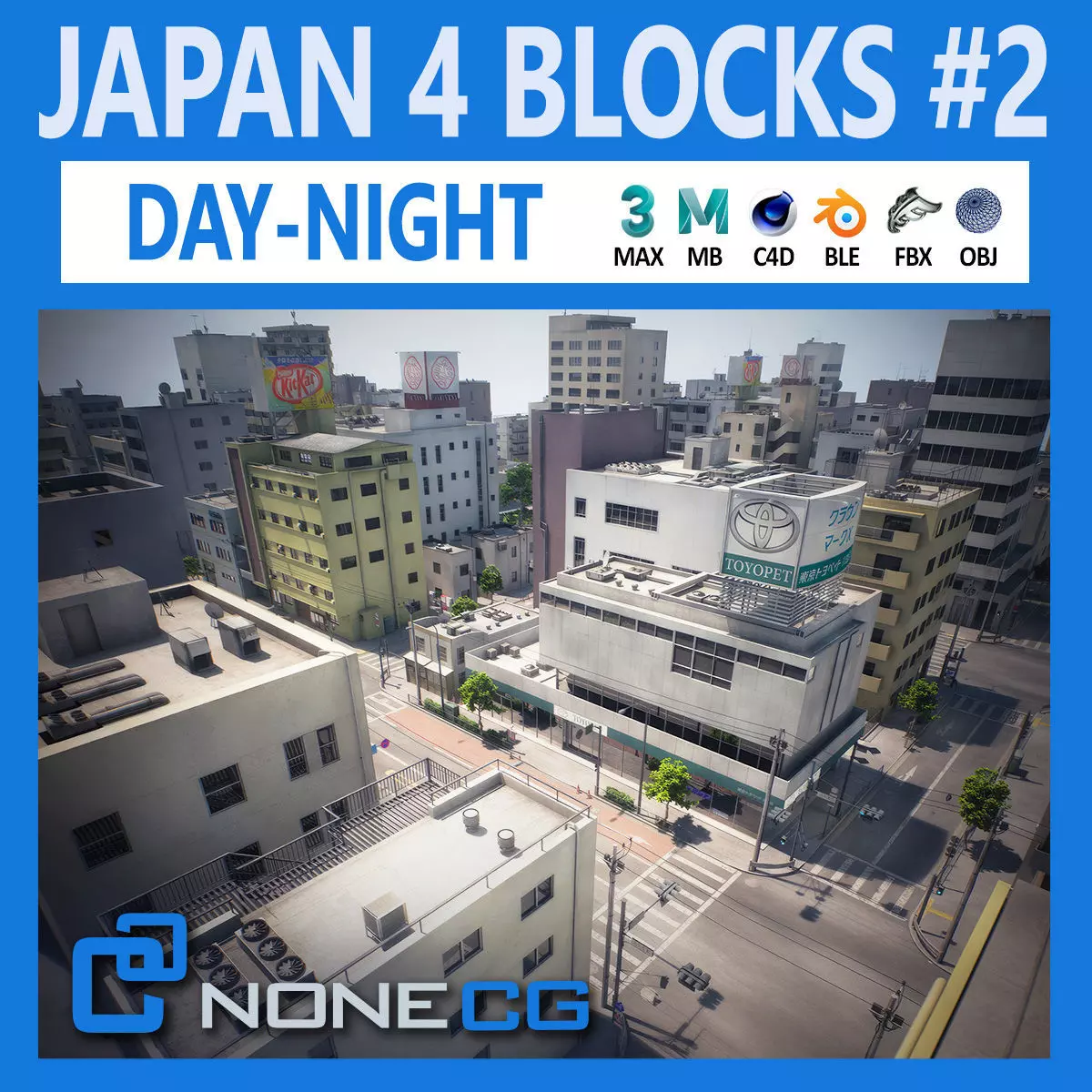 Japan 4 Blocks Set-2 3D model_0