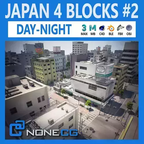 Japan 4 Blocks Set-2 3D model