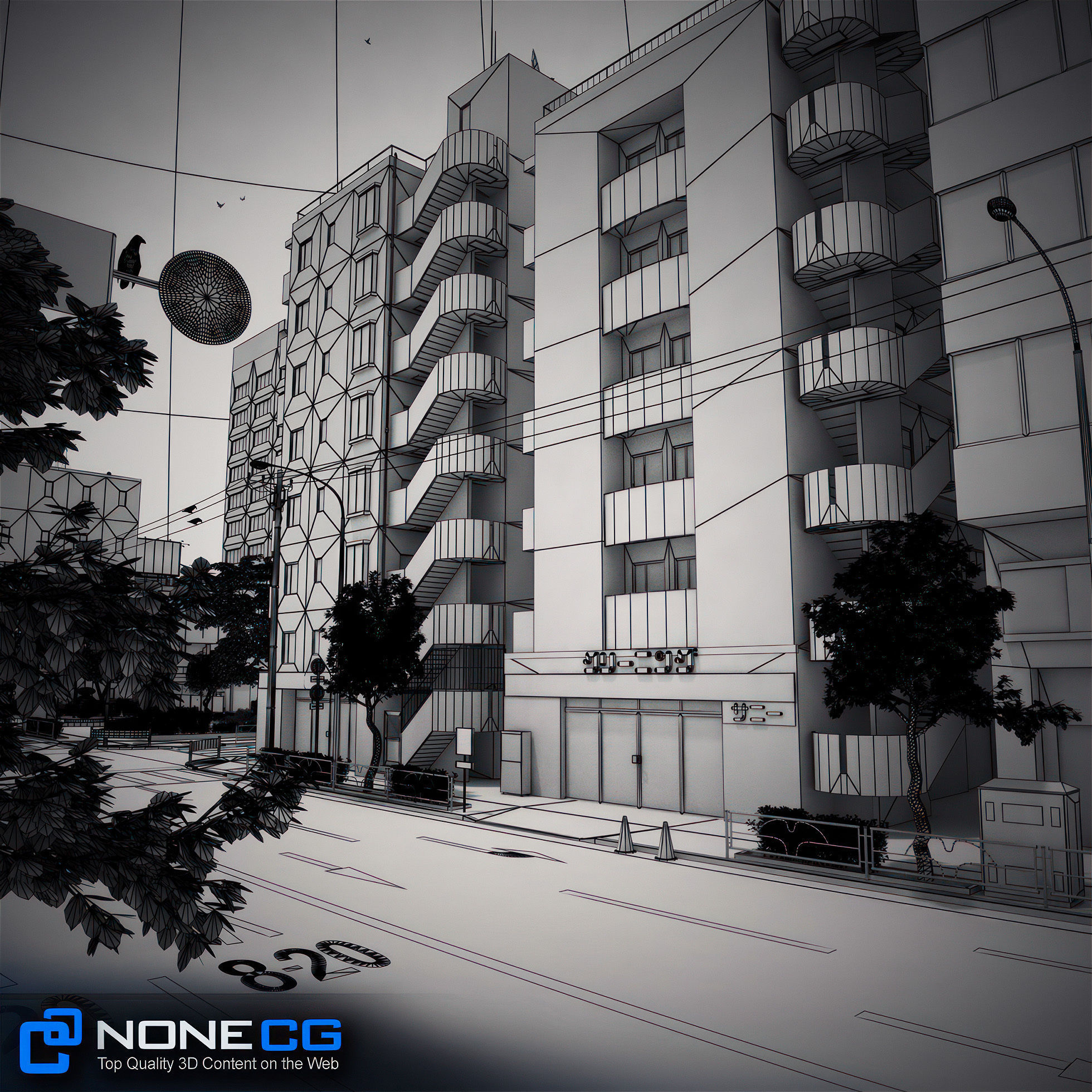 Japan 4 Blocks Set-2 3D model_62