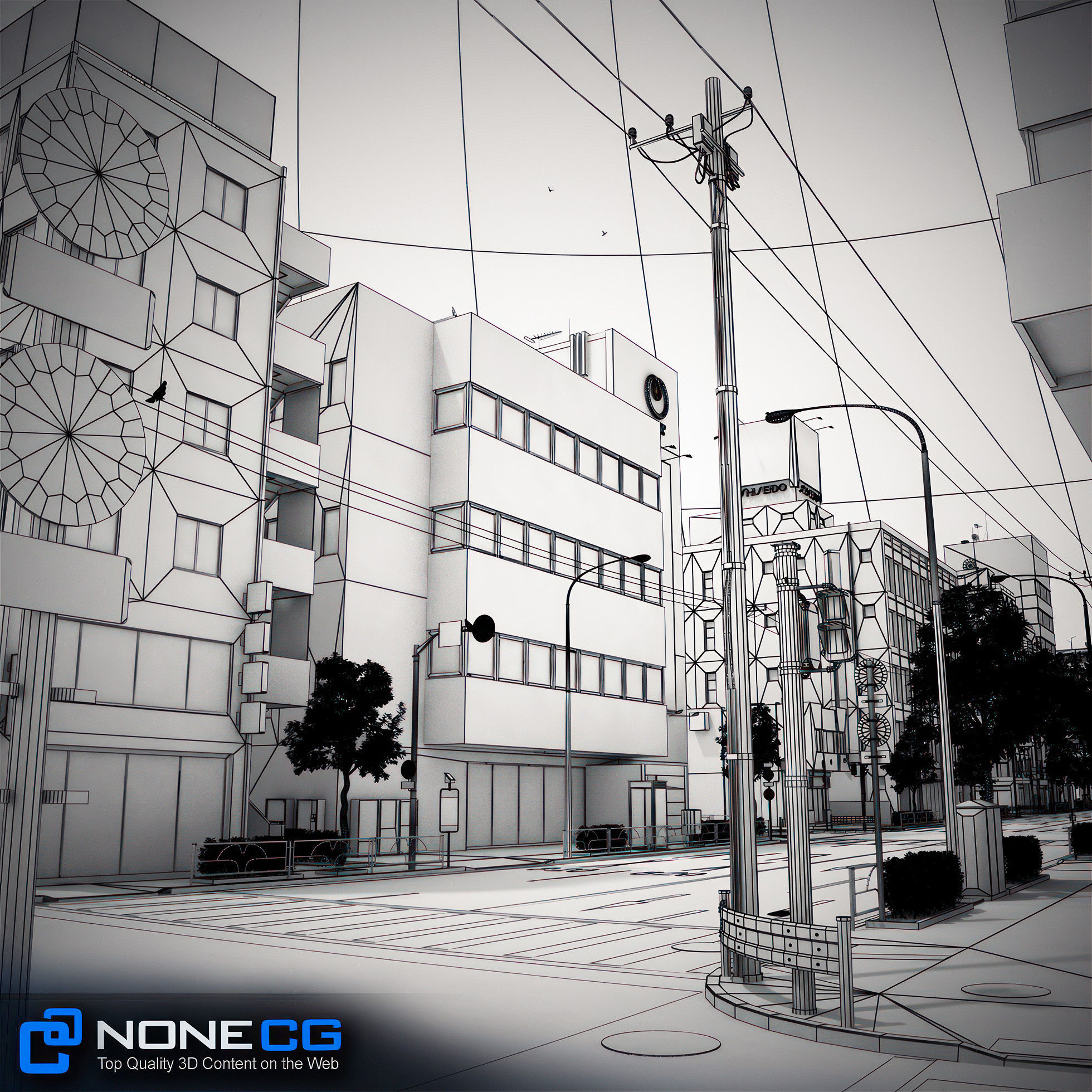 Japan 4 Blocks Set-2 3D model_4